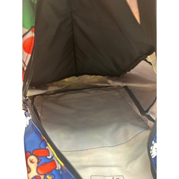 Super Mario Print Backpack With Padded Straps & Front Zipper Pocket - Picture 3 of 8